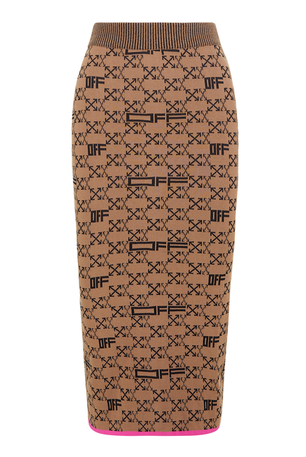 Monogram Pencil Skirt